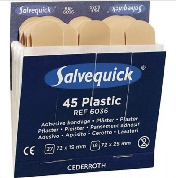 Salvequick Pflaster Pflasterstrips 6036 wasserfest 45St.